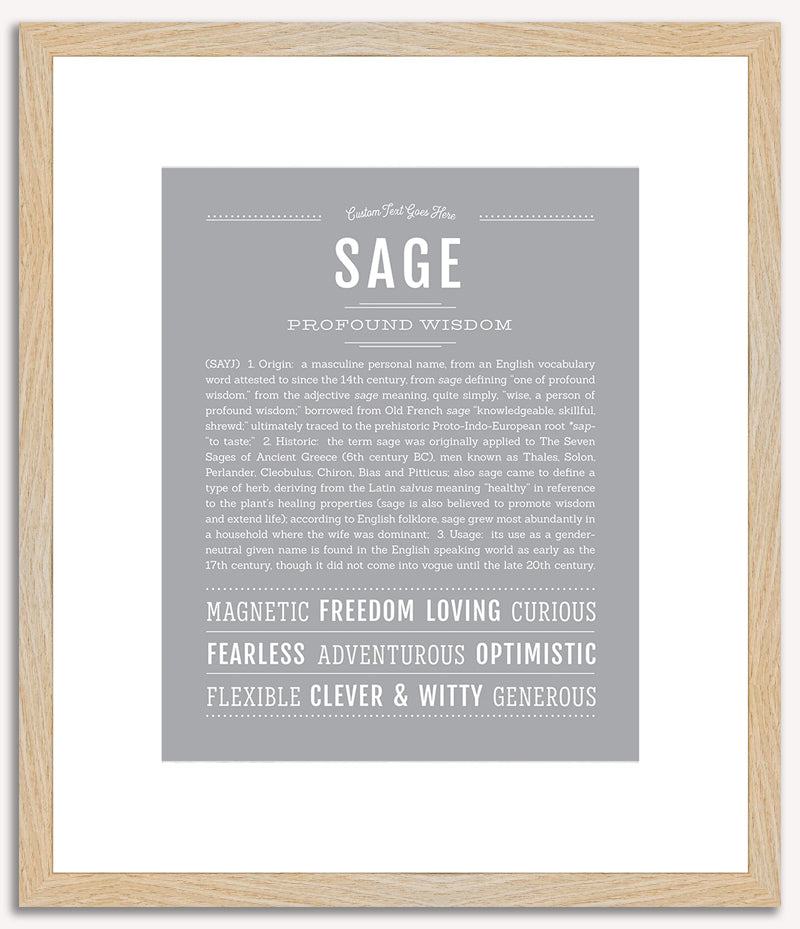 Sage (male) | Name Art Print