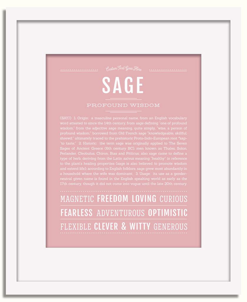 Frame Options | Dusty Rose | White Frame, Matted