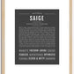 Saige | Name Art Print