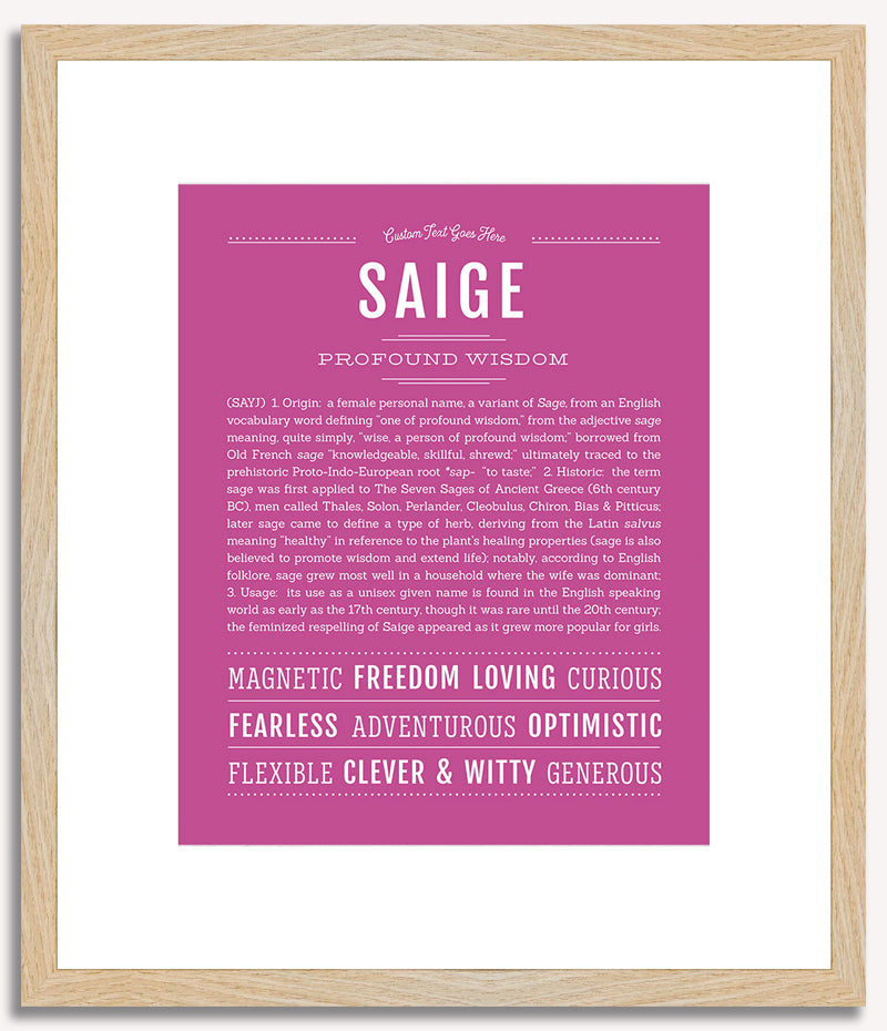 Saige | Name Art Print