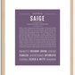 Saige | Name Art Print