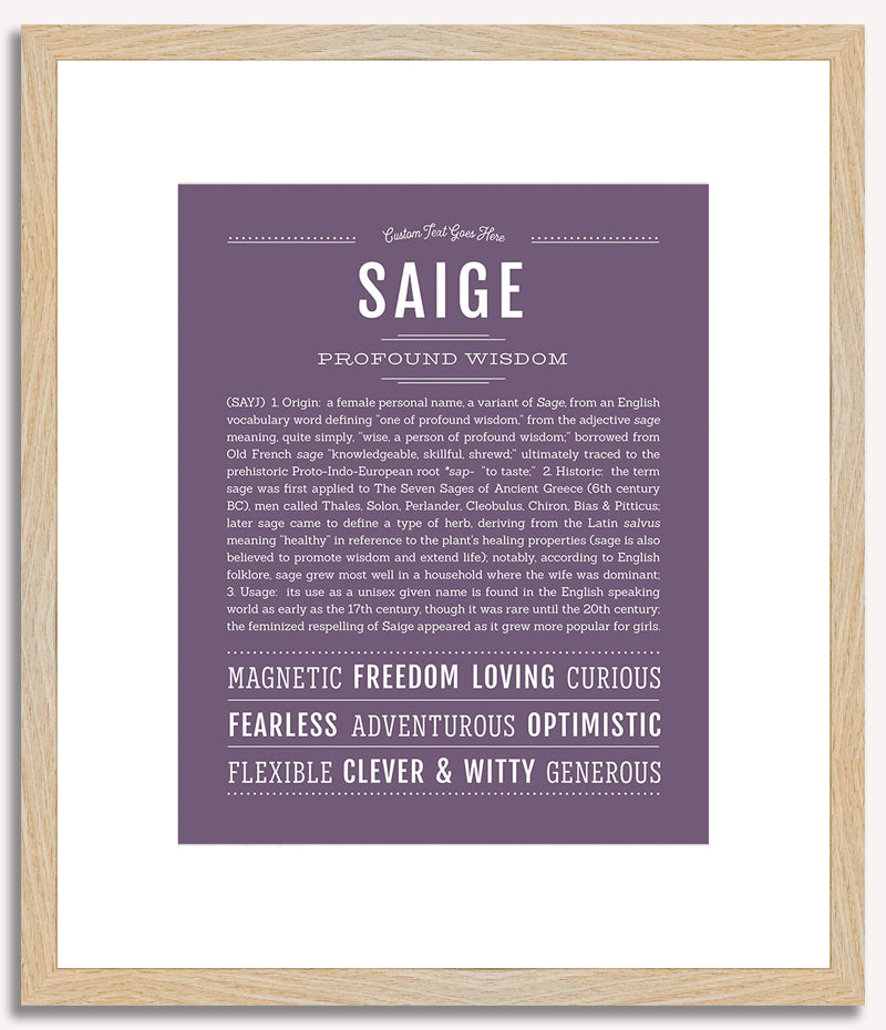 Saige | Name Art Print