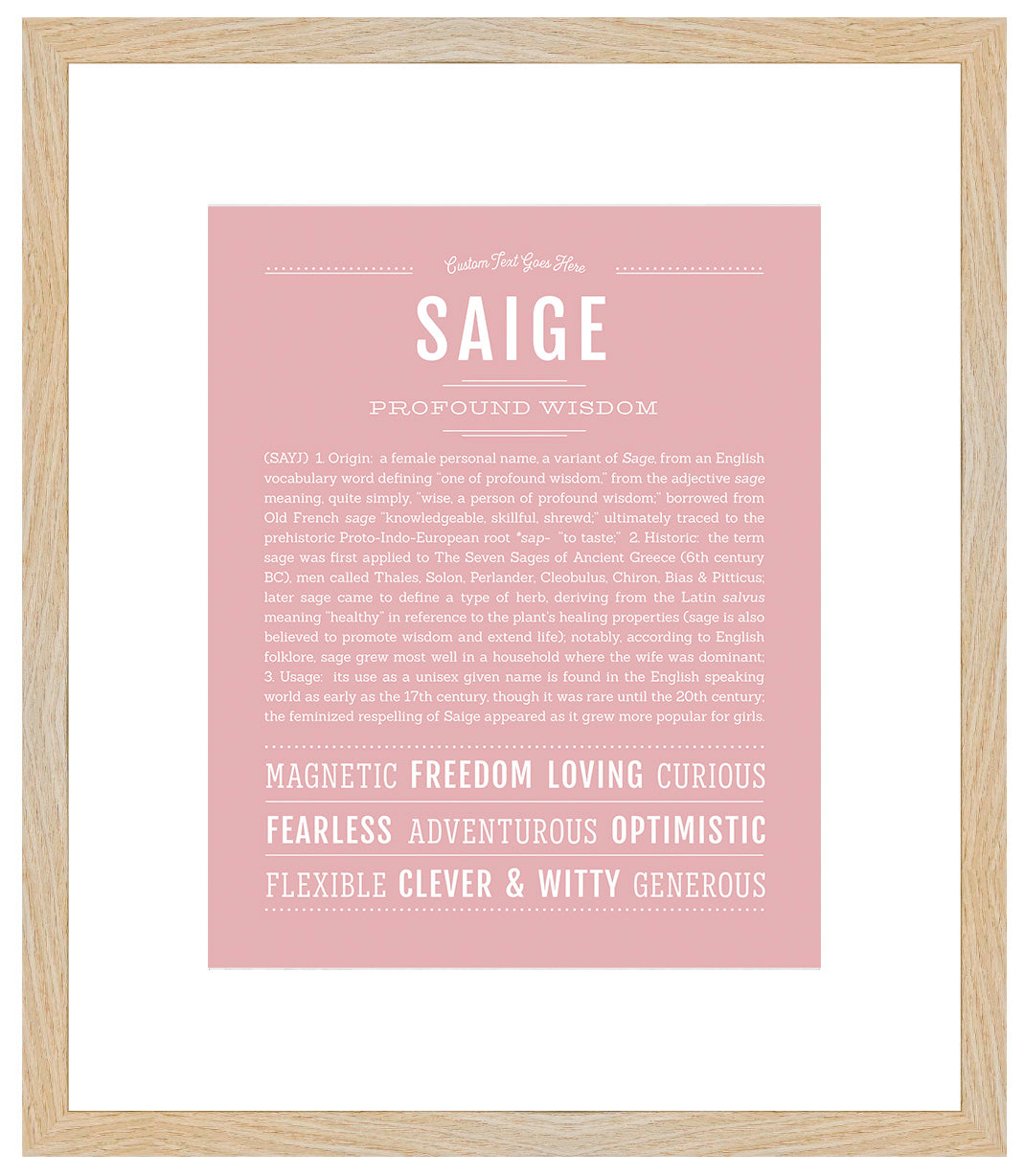 Saige | Name Art Print