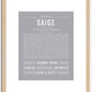 Saige | Name Art Print