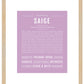 Saige | Name Art Print