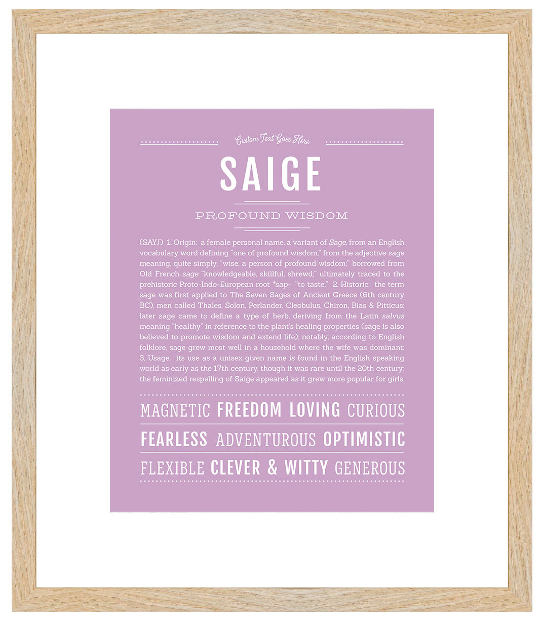 Saige | Name Art Print