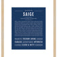 Saige | Name Art Print