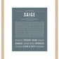 Saige | Name Art Print