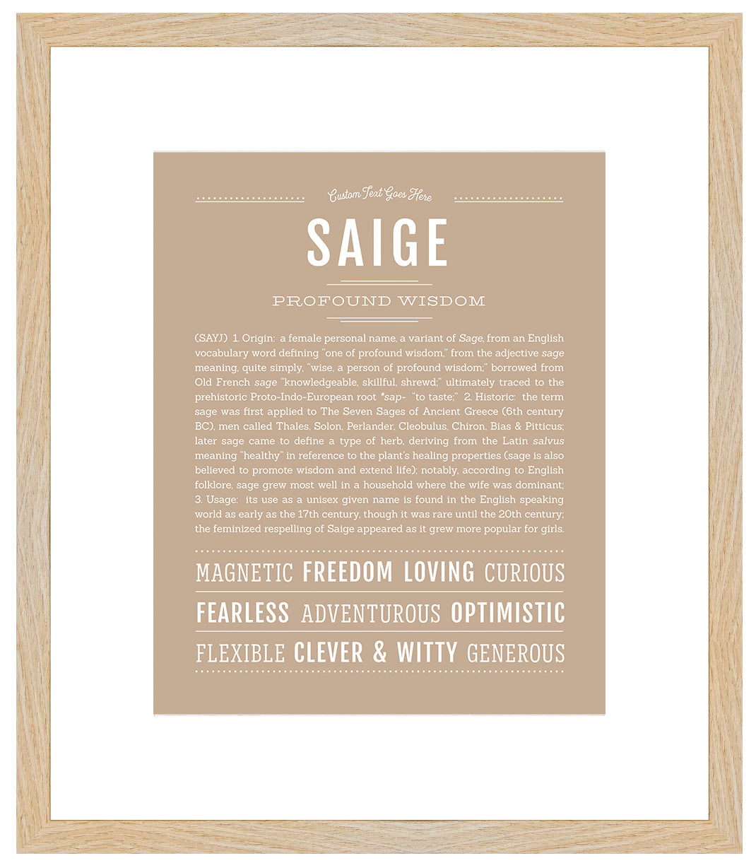 Saige | Name Art Print