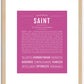 Saint | Name Art Print