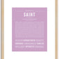 Saint | Name Art Print