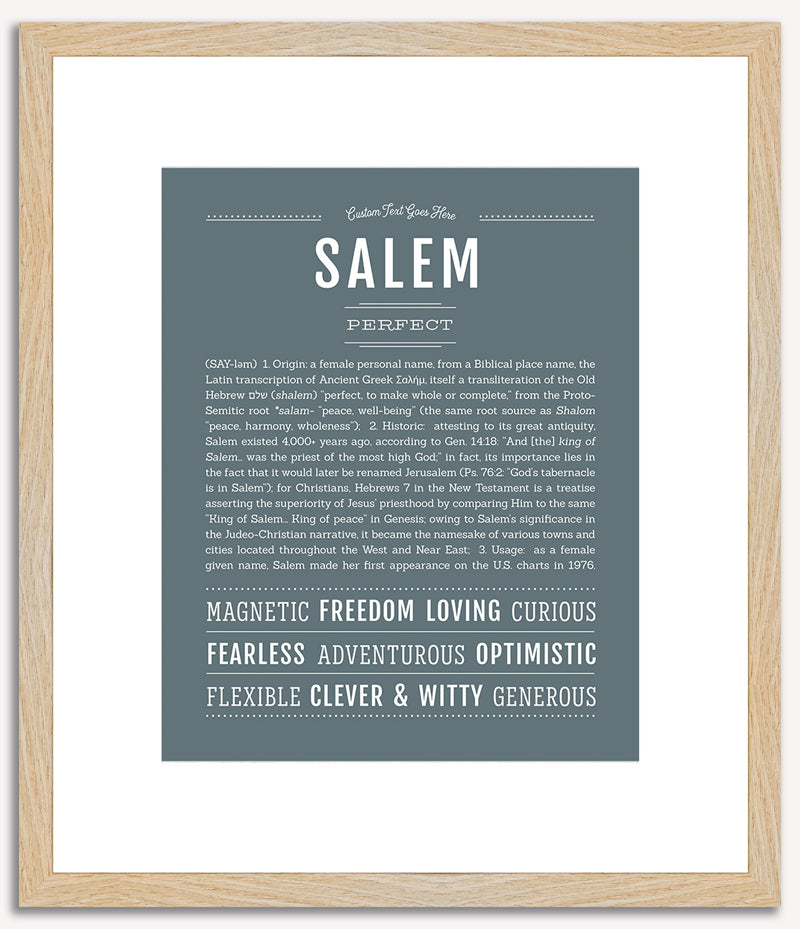 Salem (female) | Name Art Print