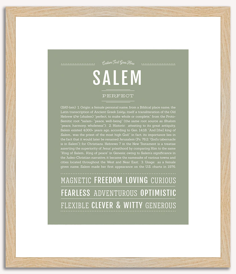 Salem (female) | Name Art Print