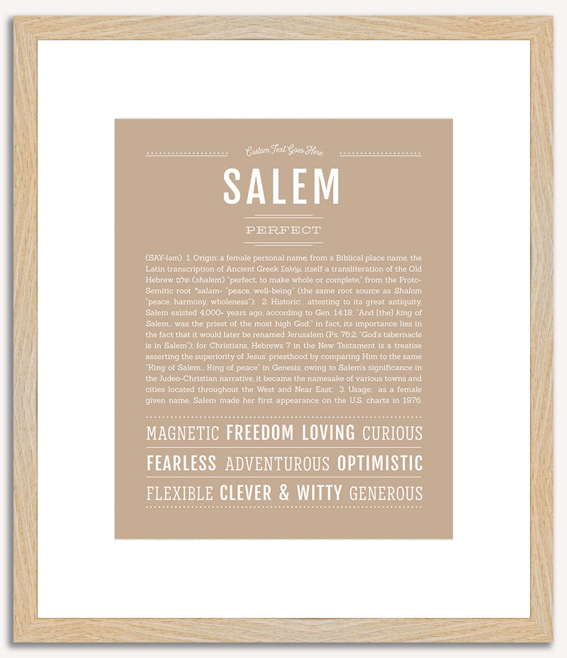 Salem (female) | Name Art Print