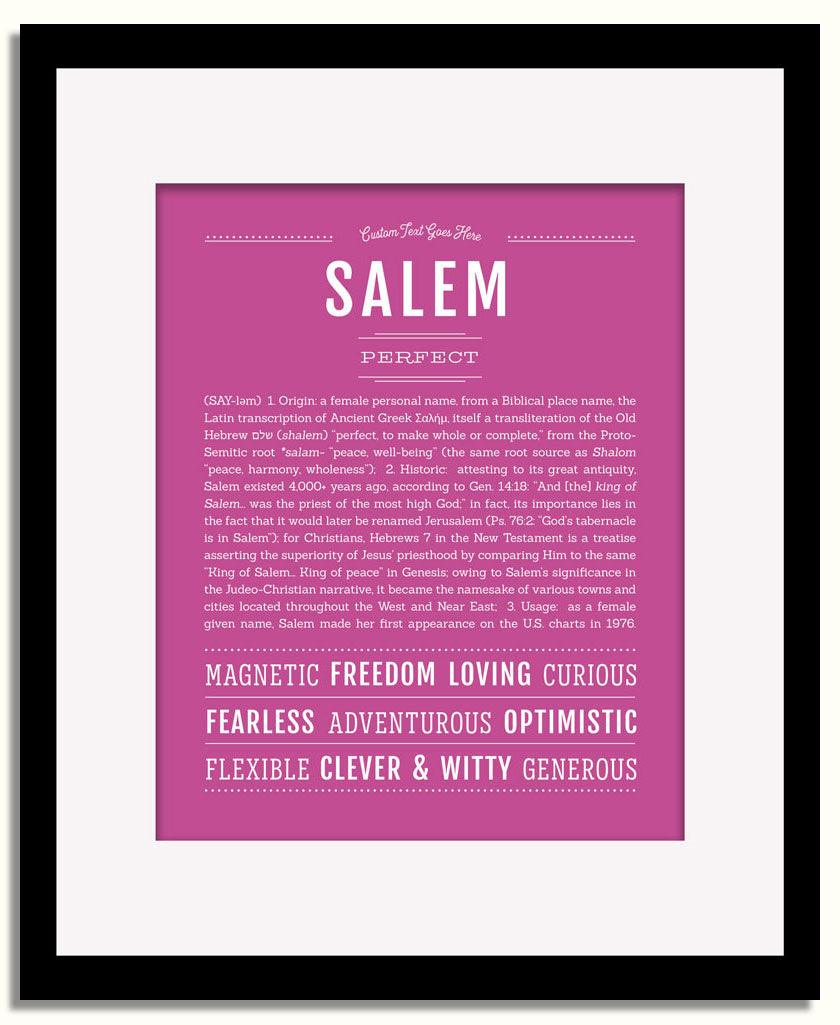 Frame Options | Dark Pink | Black Frame, Matted