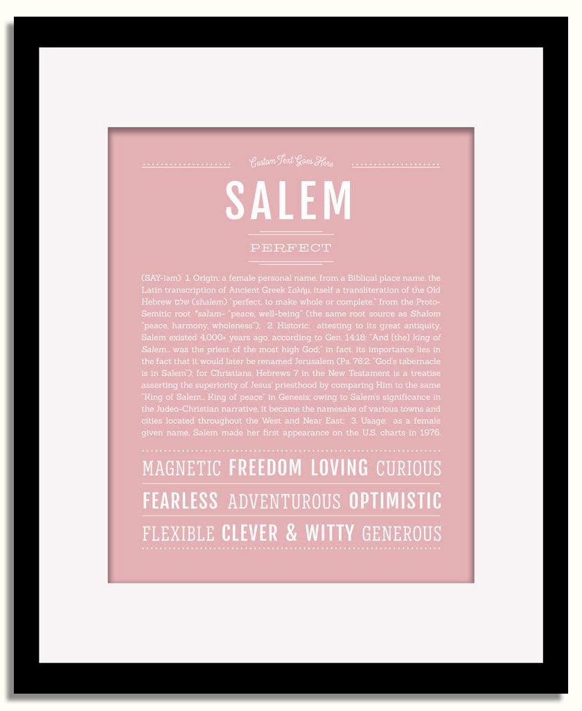 Frame Options | Dusty Rose | Black Frame, Matted