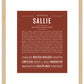 Sallie | Name Art Print