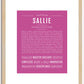 Sallie | Name Art Print