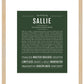 Sallie | Name Art Print