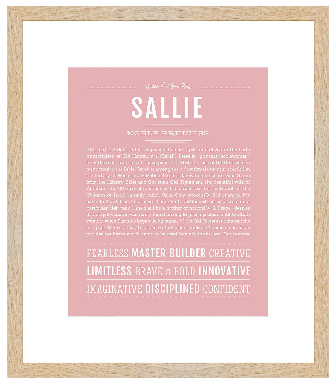 Sallie | Name Art Print