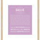 Sallie | Name Art Print