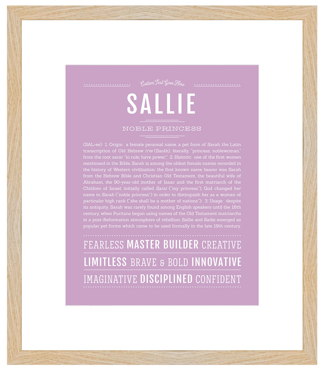 Sallie | Name Art Print