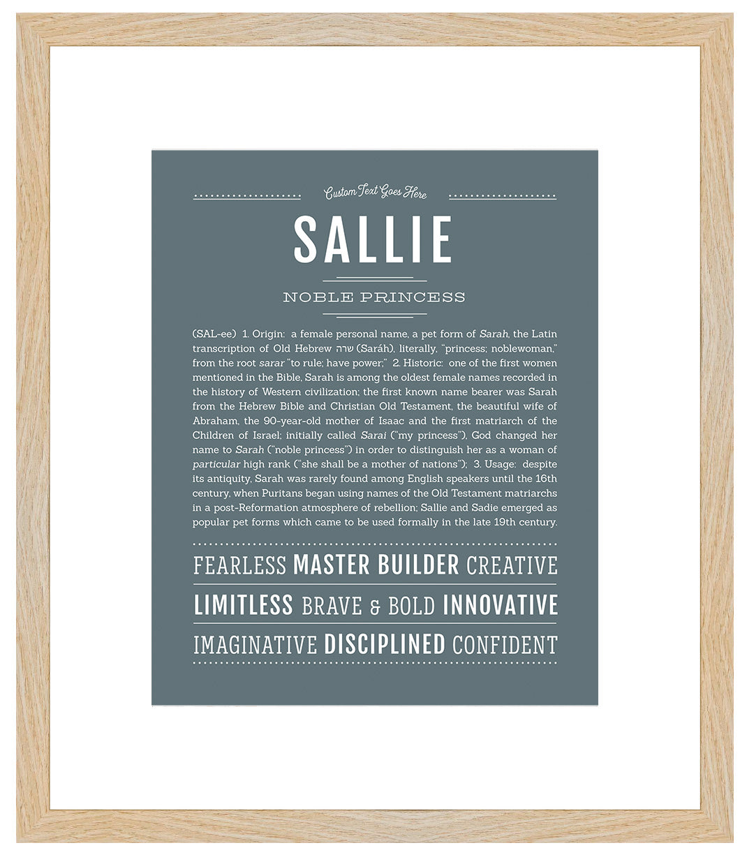 Sallie | Name Art Print