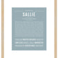 Sallie | Name Art Print