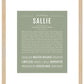 Sallie | Name Art Print