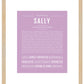 Sally | Name Art Print