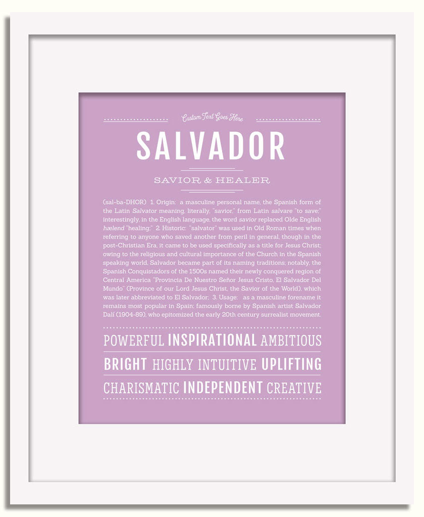 Frame Options | Lilac | White Frame, Matted