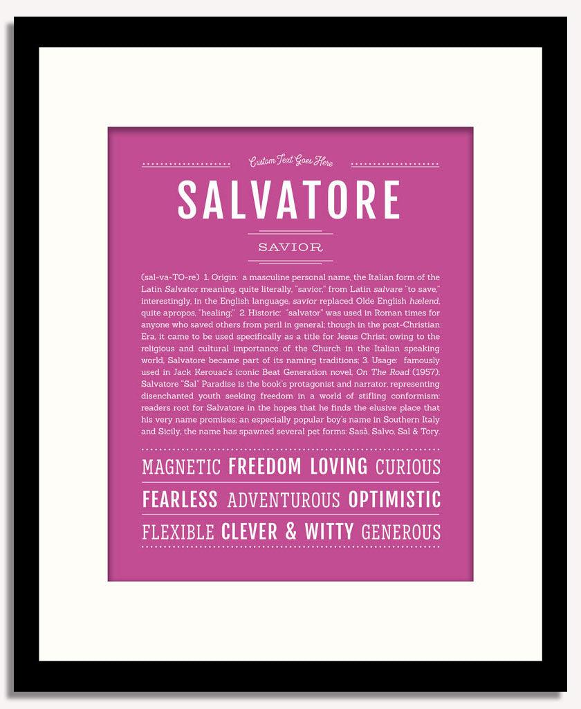 Frame Options | Dark Pink | Black Frame, Matted