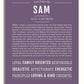 Sam | Name Art Print – Name Stories