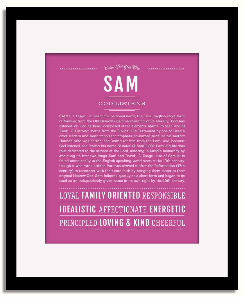 Frame Options | Dark Pink | Black Frame, Matted