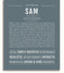 Sam | Name Art Print – Name Stories