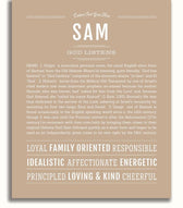 Sam | Name Art Print – Name Stories