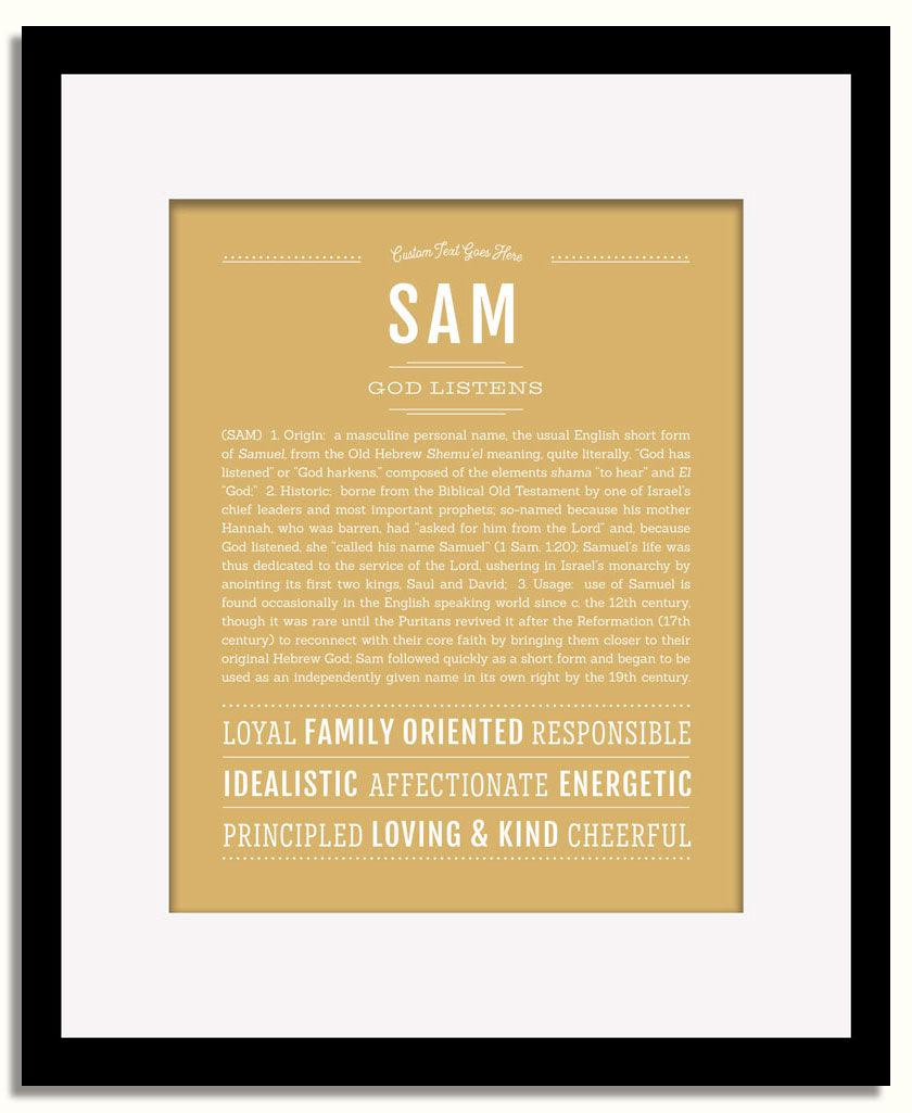 Frame Options | Matte Gold | Black Frame, Matted