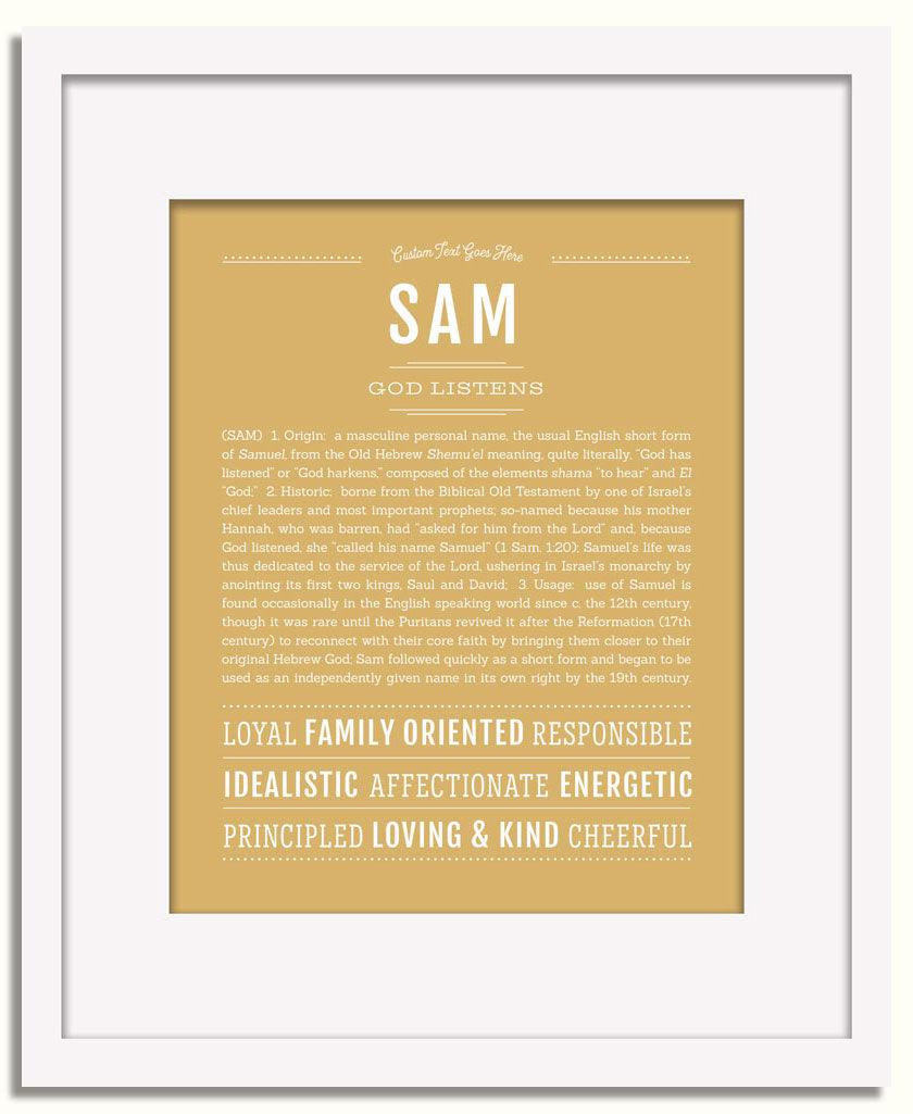 Frame Options | Matte Gold | White Frame, Matted