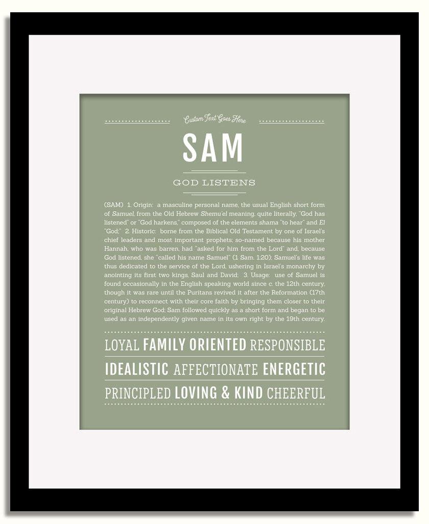 Frame Options | Sage | Black Frame, Matted