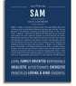 Sam Personalized Name Meaning Art Prints – Name Stories