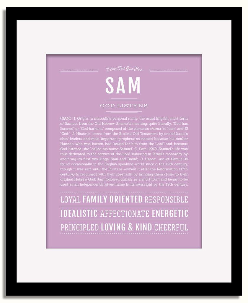 Frame Options | Lilac | Black Frame, Matted