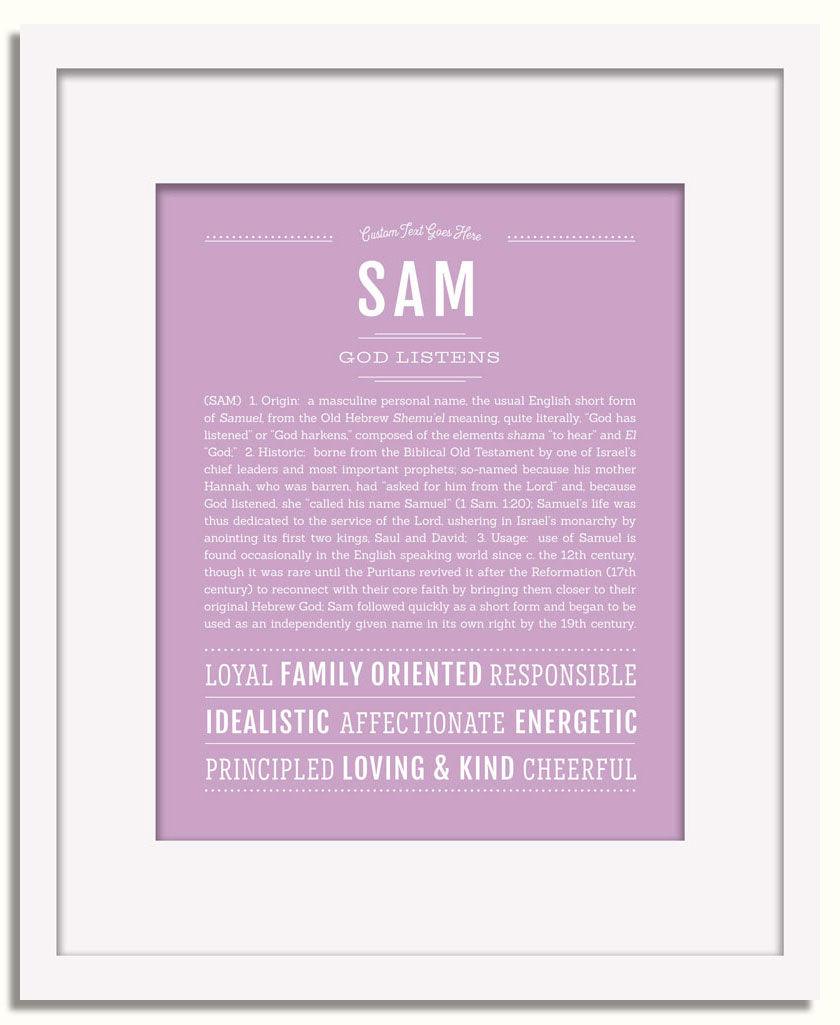 Frame Options | Lilac | White Frame, Matted