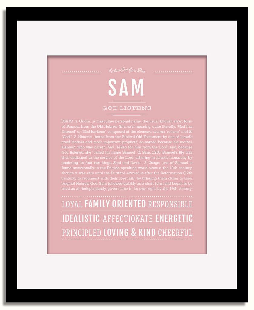 Frame Options | Dusty Rose | Black Frame, Matted