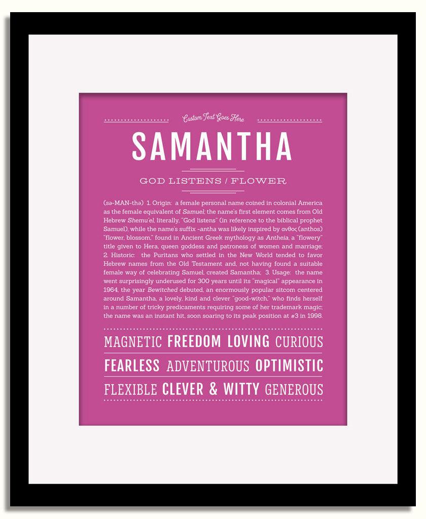 Frame Options | Dark Pink | Black Frame, Matted