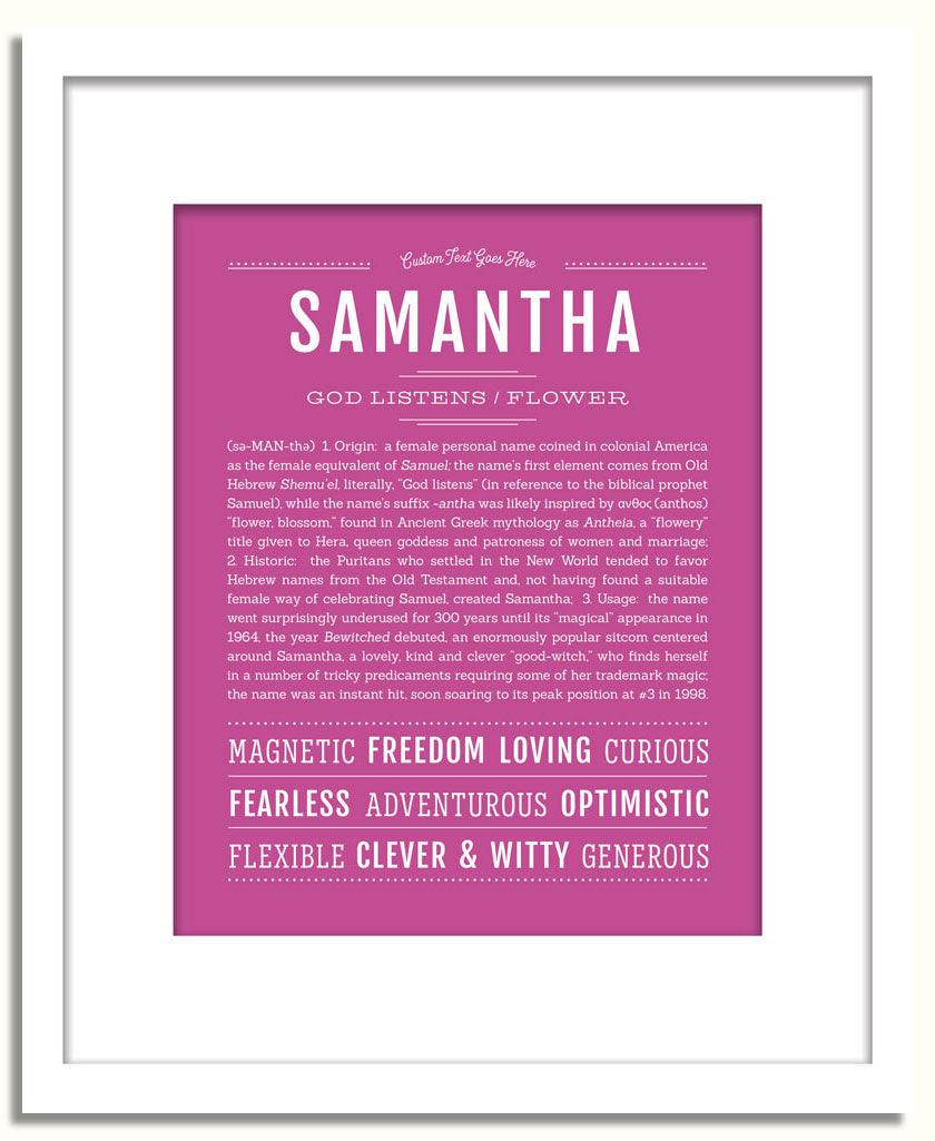Samantha | Name Art Print - Personalized Custom Gifts – Name Stories