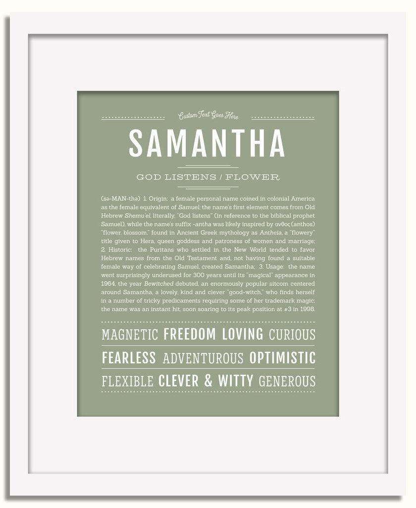 Frame Options | Sage | White Frame, Matted