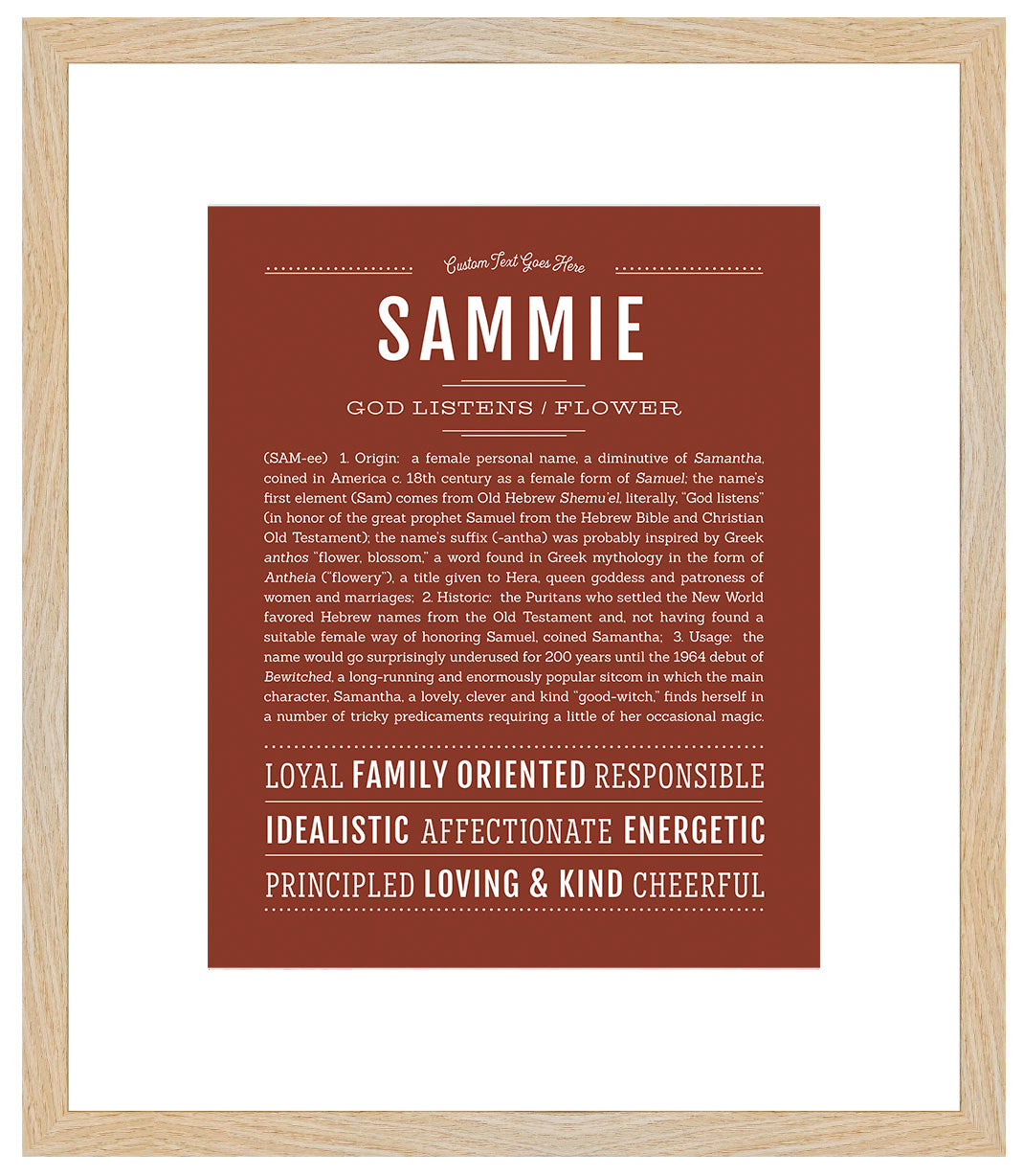 Sammie (male) | Name Art Print