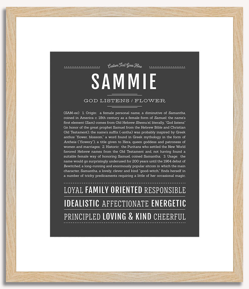 Sammie (female) | Name Art Print