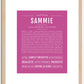 Sammie (female) | Name Art Print