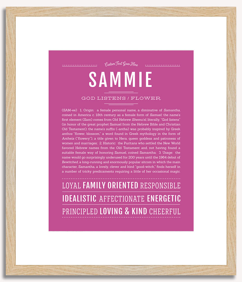 Sammie (female) | Name Art Print